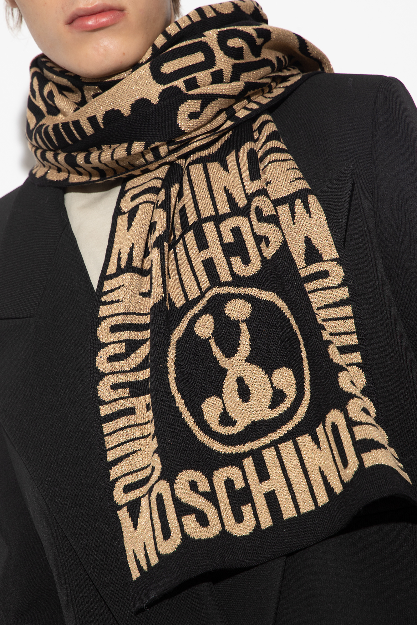 スカーフ Moschino SCARF (A33805403 0103) Moschino Scarf with embroidered logo | Men's Accessorie | Vitkac